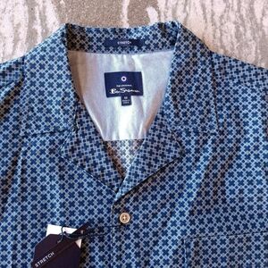 Ben Sherman Men's Short Sleeve Button Down Shirt New Size Medium
